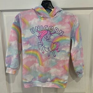 H&M Girls Unicorn Sweatshirt with Hoodie Size 7/8